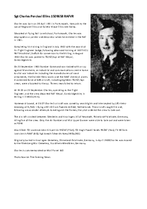 A preview of a PDF biography for Ellins, Charles Percival